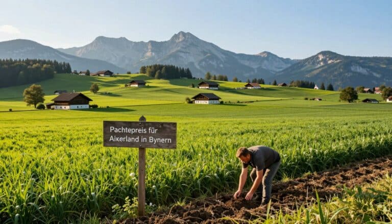 Pachtpreis für Ackerland in Bayern