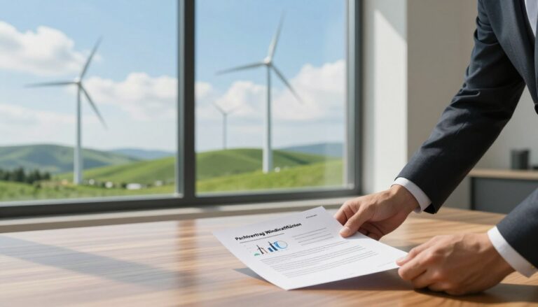 Pachtvertrag für Windkraftflächen