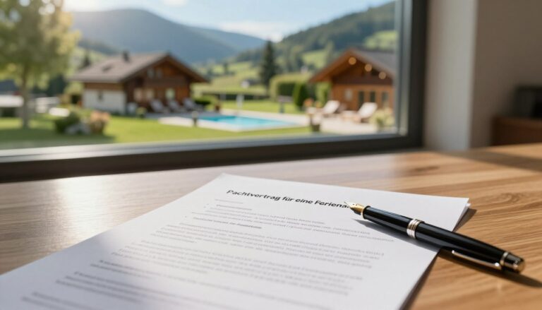 Pachtvertrag für eine Ferienanlage