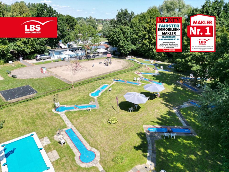 Top-Lage – Etablierte Minigolfanlage mit Gastronomie und Biergarten in Minden als Mietpachtobjekt…