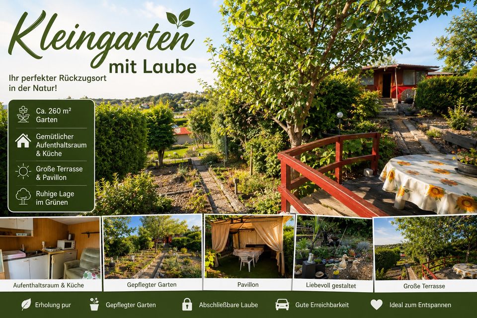 Apolda Pachtgarten mit massiver Laube