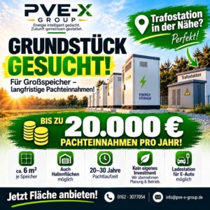 Grundstücke mit Netzanschluss und 1000€ Pacht für 6 qm Fläche!!!