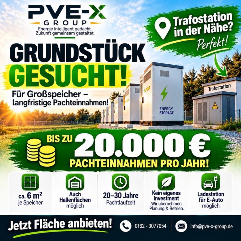 Grundstücke mit Netzanschluss und 1000€ Pacht für 6 qm Fläche!!!