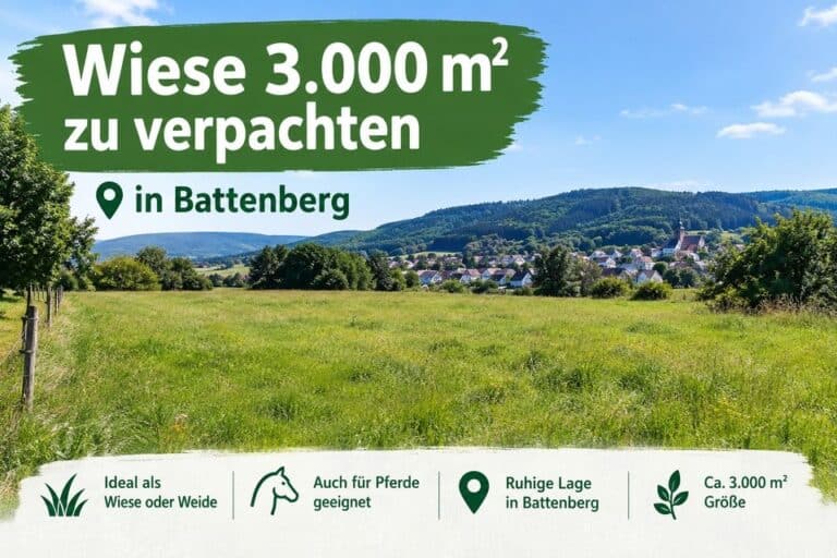 Wiese am Ortsrand zu verpachten – ca. 3.000 m²